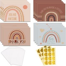 [피치파다] Boho Rainbow You Are Awesome 카드 커넥터 포함 - 감사 명언 교직원 팀 학생 직원 선물 추수감사절 크리스마스 내부 공백 10.2xx6인치, [03] 도트 스타일