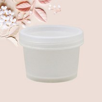 화장품 케이스 크림 항아리 스트레이트 버킷 마스크 내부 뚜껑 원형 플라스틱 PP 페이셜 휴대용 페이스 서브, 195.200g - Transparent-20pcs