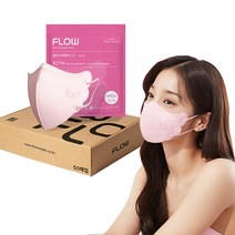 플로우 KF94 천사 새부리형 마스크 MS 중소형, 50매, 핑크