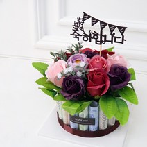 로코코 용돈케이크, 로즈퍼플1단케이크+축하합니다