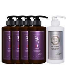 [댕기머리]진기 샴푸 500ml 4개 + 한방 트리트먼트 500ml, 단품