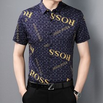 남자 여름 반팔셔츠 비지니스 신사 얇은 퀄리티 중년 실켓면 CS6607 P75 4995370262