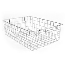 스텐 와이어바스켓 캠핑 식기건조대 철제바구니 팬트리 정리 수납, 실버(스테인리스), L12(370×260×120mm)