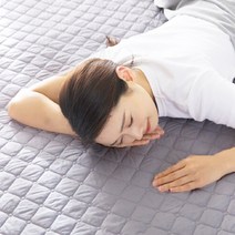 베러인홈 전자파 없는 전기 장판 온열 전기 매트 워셔블 EMF 무자계 세탁가능 전기요, 그레이라일락 더블 (135X180cm)