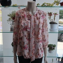 조이너스 8부 소매 플라워 프린트 블라우스 JACF8-WRB900