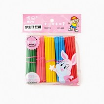 ms 민화샵 산가지 수막대 숫자놀이 8cm 5색 100개입, 단품
