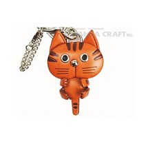 키링 키홀더 고양이 동물 가죽 가방 매력 VANCA CRAFT 이야기 일본제 핸드메이드