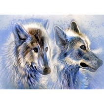 은빛 늑대 (캔버스) 보석십자수 40x50, 양송이네쿠팡쿠팡 본상품선택