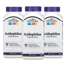 21세기센트리 애시도필러스 프로바이오틱 블렌드 150캡슐 21st Century Acidophilus Probiotic Blend 0, 3팩