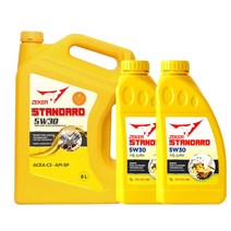 제커 스탠다드 5W30 C3 DPF 디젤합성엔진오일 6-8 L, 6L, 1개