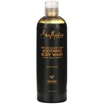 SheaMoisture (시어 모이스처) SheaMoisture 아프리칸 블랙 비누 귀리 함유 수딩 바디 워시 알로에 & 비타민E 384ml (13 fl oz), 2개