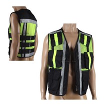 방범조끼 보안요원 교통안전 경비원 사이즈다양 형광블랙 혼합칼라, 1개
