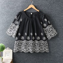 돌체비타샵 아일렛 자수 펀칭 블라우스