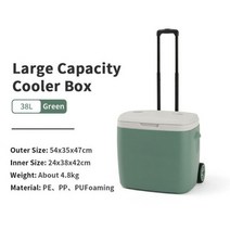쌀냉장고 미니쇼케이스냉장고 진공 쌀 통 냉장고 -28L/38L 야외 트롤리 인큐베이터 바다 낚시 대용량 차량, [01] Green 38L