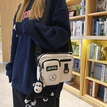 프롬슈 [프롬슈] 스트릿 패치포켓 캐주얼크로스백 여행미니백