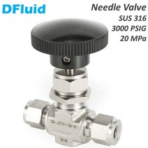 sus316 니들 밸브 3000psig 20mpa 유량 제어 차단 밸브 18 14quot 38quot 12quot 3 6 8 10 12mm 튜브 피팅 스테인리스 스틸, 0.125인치, 튜브 피팅 - lok, 0.125인치