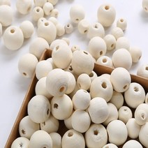 원목 원형 나무비즈 대용량 500g 공예 구슬 우드비즈 목걸이 팔찌만들기, 원형 원목나무비즈12mm