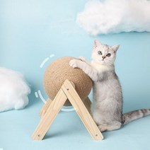 고양이구름다리 소형캣타워 원목캣타워 최신 고양이 장난감 대화형 스크래처 보드 사이잘 로프 공 발 애완, 02 V type_01 Small(12cm)