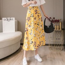 플라워 스커트 봄 여름 치마 A라인 롱 항아리 캉캉 여성 롱스커트 롱치마 봄스커트 하이