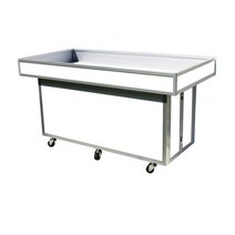 [국내산] 사각매대 SM-700 / 백색 / 접이식, [4자]W1200*D730*H820, [4자]전면+측면+후면