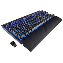 Corsair 미국출고-Corsair K63 무선 기계식 게임용 키보드 백라이트 파란색 LED Cherry MX 빨간색 - 저소음 및 선형-171201, 01.파란색, 01.건반
