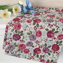 대폭 원단 11수 린넨 플로랄 파스텔로즈 5컬러, 네츄럴