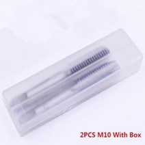 탭다이스 핸드탭 탭핸들 나사산 볼트너트재생 2 개/몫 M3-M12 산업용 HSS 기계 나선형 포인트 스트레이트 플루트 메트릭 테이퍼 및 플러그 탭 오른쪽 나사, [06] 2pcs M10