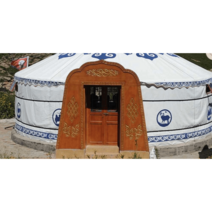 대형 몽골 텐트 천막 방풍 방수 게르 하우스 부스, 직경 3m 철골 프레임 방풍 및 방수 (6인)