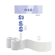 [40m 대용량] 오래쓰는 물에 잘녹는 100% 천연펄프 위드유 두루마리 휴지 24롤 3겹 무형광 화장지 부드러운 티슈, 위드유 두루마리 24롤(3겹 40m)