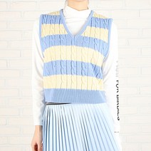 엠엠스포츠 여성 블루밍 봄 골프조끼 니트 베스트 골프웨어