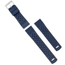 19mm 네이비 블루 - BARTON 트로피컬 스타일 시계 밴드 퀵 릴리즈 스트랩 색상 및 너비, 21mm, Navy Blue