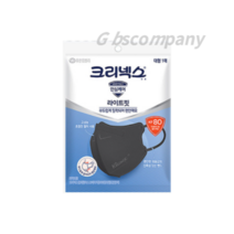 크리넥스 KF80 라이트핏 마스크 대형, 1개입, 40개, Black (검정)