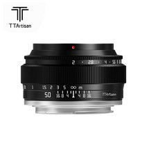 호환용 렌즈TTArtisan-50mm F2 프라임 렌즈 소니 E 마운트 후지필름 XF 캐논 M 레이카 L 니콘 Z 파나소닉, 01 Black_06 Canon EF-M