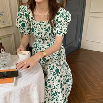 케이에비뉴 그린 플로랄 원피스