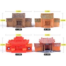 단독주택현관문 현관문 현관문교체 시뮬레이션 고대 도시 문 안뜰 미니어처 입상 DIY 수지 액세서리 인형, 01 Random Delivery_01 as photo