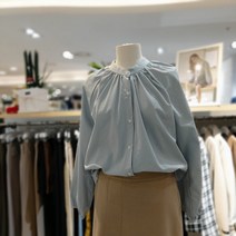 셔링차이나 카라 블라우스LA48BL050
