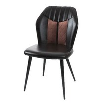 체어우드 티크 의자, 다크브라운(핑크패브릭)