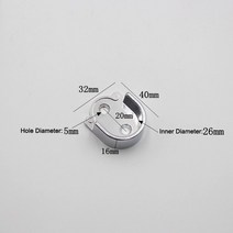 아연각관 옷장 로드 브래킷 핏 튜브 직경 16mm/0.63 인치 22mm/0.87 25mm/098 아연 합금 레일 지원 벽걸이 형 피팅 2 개, [03] 25mm x 2