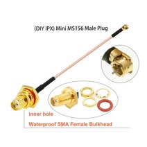 SMA-IPX DIY 미니 MS156 RG178 케이블 RF 동축 피그 테일 확장 점퍼 10 개/묶음 LTE 모뎀 Yota LU150 BEVO, 11 WP SMA to MS156_10 80CM