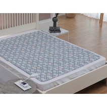 일월 체크그레이 워셔블 온열매트, 더블