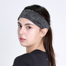 에이빅 스포츠 쿨 기능성 땀흡수 헤어밴드, 다크 그레이