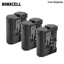 Bonacell 2800mAh EN-EL15 ENEL15 및 EL15 카메라 배터리 Nikon DSLR D600 D610 D800 D800E D810 D7000 D7100 D720, CHINA_3 Pack Battery, 03 3 Pack Battery