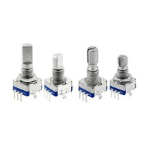 하프 플럼 축 로터리 인코더 핸들 길이 15mm 20mm 코드 스위치 EC11 디지털 전위차계 5 핀 포함 1 개, [04] Half 20mm