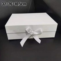 선물포장박스 종이박스 포장상자 사탕 마카롱 포장 접는 리본 마그네틱 싸바리박스 57, 협력사, 흰색 32 26 10 5cm