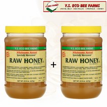강민경꿀 YS 와이에스 에코비팜스 로우허니 A등급 천연 생꿀 Y.S. Eco Bee Farms Raw Honey 623g X 2병, 2개