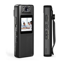 GODA A22 초소형 보안 경찰 바디캠 액션캠 카메라 녹음 캠코더 자전거 블랙박스, 바디캠 TF카드128G