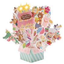 산리오 생일 카드 메시지 카드 동물 가득 선물 상자 생일 축하 해외 운송 가능 JPME39-2 SANRIO 356611