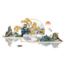 뮤럴 세계지도 거실포인트 벽지 디자인 풍경 명화 벽지 아트윌 해바라기 일러스트 벽지 포인트그림 벽지 도배 홈데코 벽지 중국 스타일 스티커 벽 스티커 새 월페이퍼 거실 벽 데칼, 1