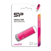 실리콘파워 SP ULTIMA U05 USB메모리 슬라이드형 핑크, 32GB
