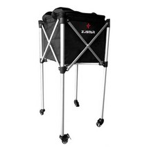 테니스 카트 바구니 야구공 보관함 수납 바스켓 박스, 흰색 테니스 카트 세트